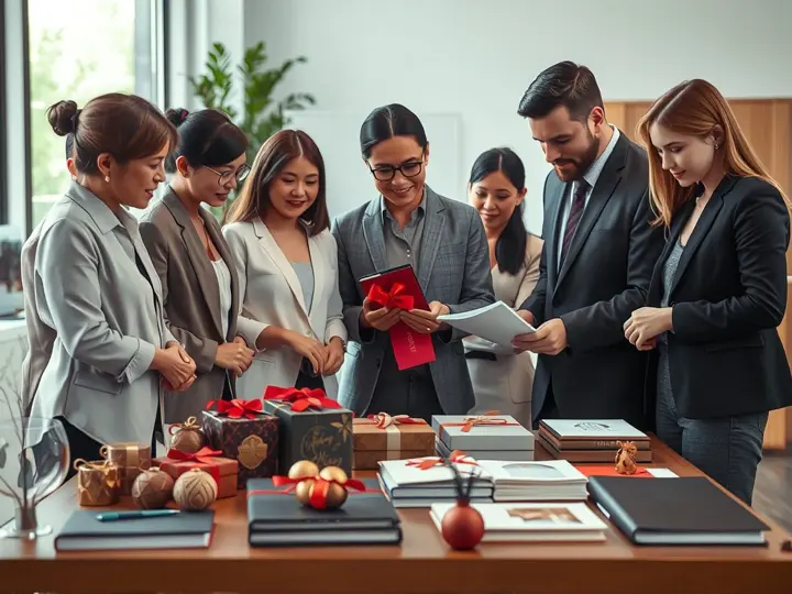客户在查看准英文创礼品